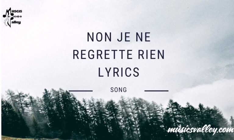 Non je ne regrette rien lyrics